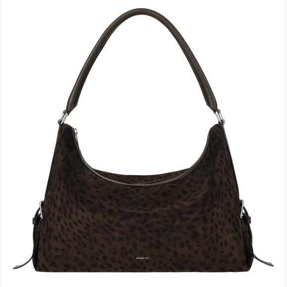 Stand Oil Handbags - Stand Oil ‘MUSHY BAG’ leopard marron
